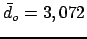 $ \bar{d}_o = 3,072$