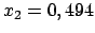 $ x_2 = 0,494$